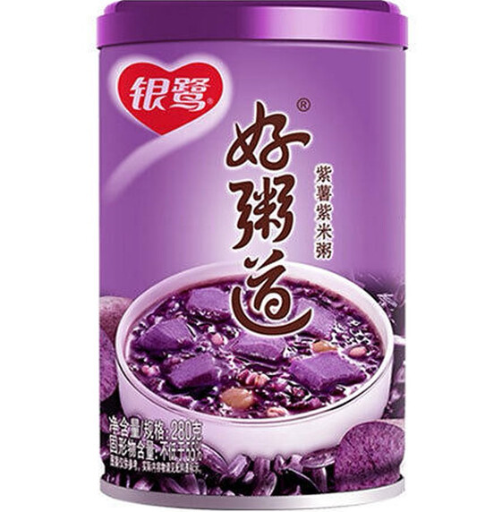 YL Mixed Congee-Purple Sweet Potato &amp; Purple Glut Rice 银鹭好粥道紫薯紫米粥 280g