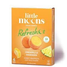 Little Moons Pineapple &amp; Mandarin flavour Ice-cream Mochi 6 x 32g