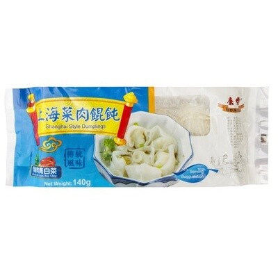 HR Wonton - Pork with Bok Choy 康乐上海菜肉馄饨猪肉青白菜 140g
