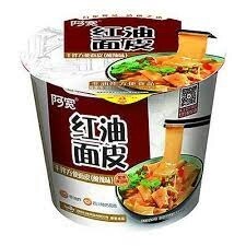 AK Broad Noodle (Bowl) - Sour &amp; Hot 阿寬碗裝紅油面皮 酸辣 115g
