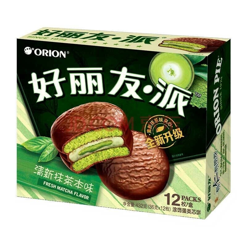 Orion Matcha Pie 好丽友派清新抹茶 (36gx12)