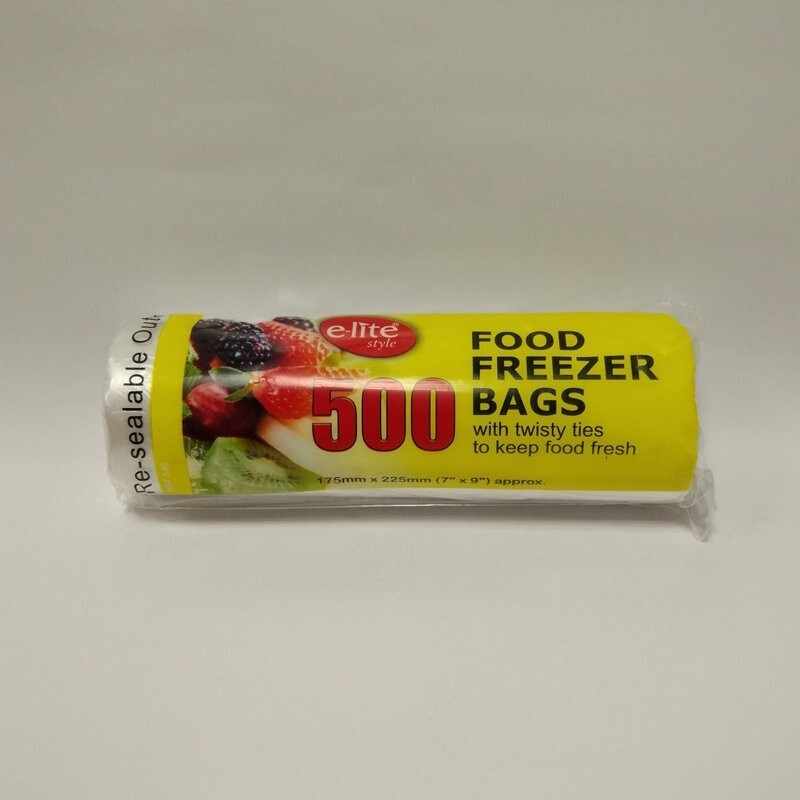 E-lite Style 7&quot; x 9&quot; Food Freezer Bags 500pcs