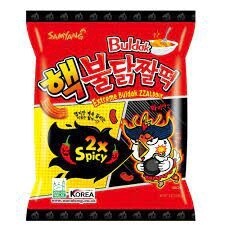 Samyang Hot Chicken Double Spicy Zzaldduk 三养年糕条形状辣鸡味小吃加辣120g