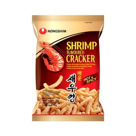 Nongshim Shrimp Crackers - Hot &amp; Spicy 农心虾条-辣味  75g