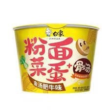 BX Noodle Golgen Beef Soup (Bowl) 白象金汤肥牛157g
