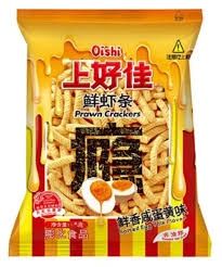 OS Prawn Crackers-Egg Yolk Flavour 上好佳鮮蝦條-鹹蛋黃75g