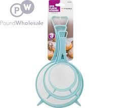 Prima Plastic Strainer Assorted Sizes 3pc