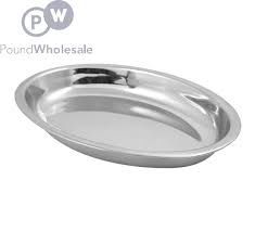 Prima Stainless Steel Oval Bowl 25cm