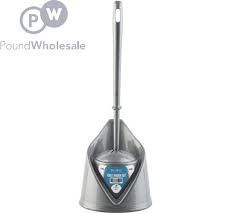 Encore Silver Toilet Brush Set