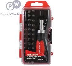 Dekton Stubby Ratchet Screwdriver And Bit Set 38pc CDU
