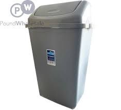 Kitchen Krazy Silver Swing Top Bin 30L