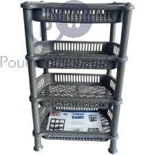 Four Tier Storage Basket Caddy Silver