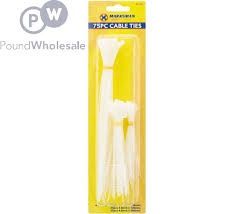 Marksman Clear Nylon Cable Ties Set 75pc