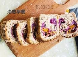 Taro Pork Floss Loaf 芋泥肉松咸蛋紫薯吐司