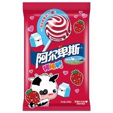 ALP Lollipop Strawberry Cream 阿尔卑斯棒棒糖草莓牛奶味 200g