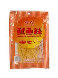 JJ Shredded Squid Snack- Hot 珍珍辣魷魚絲 50g