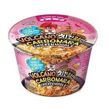 Paldo Volcano Chicken Carbonara Bowl 八道火山辣鸡铁板炒面奶油105g”