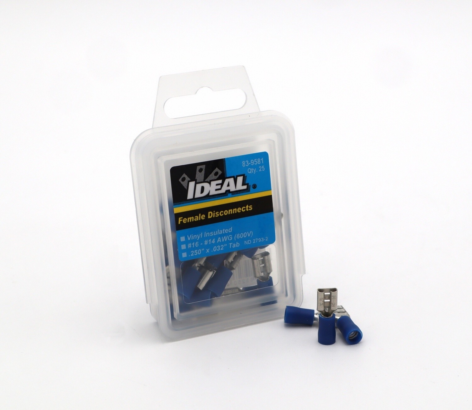 Female Disconnects, Blue (25ct)