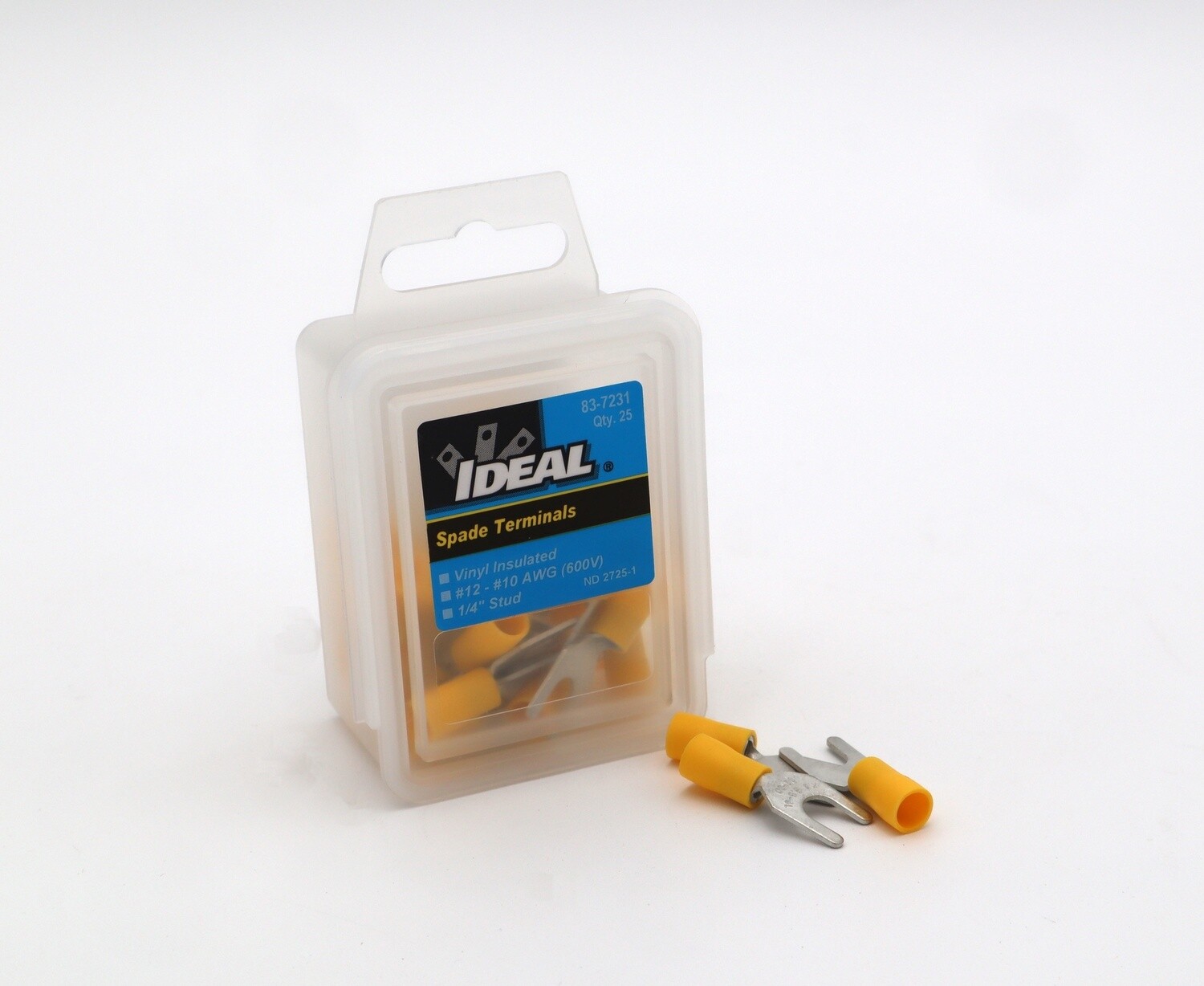 Spade Terminals, Yellow (25ct)