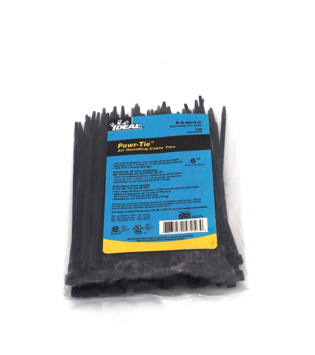 6” Black Zipties