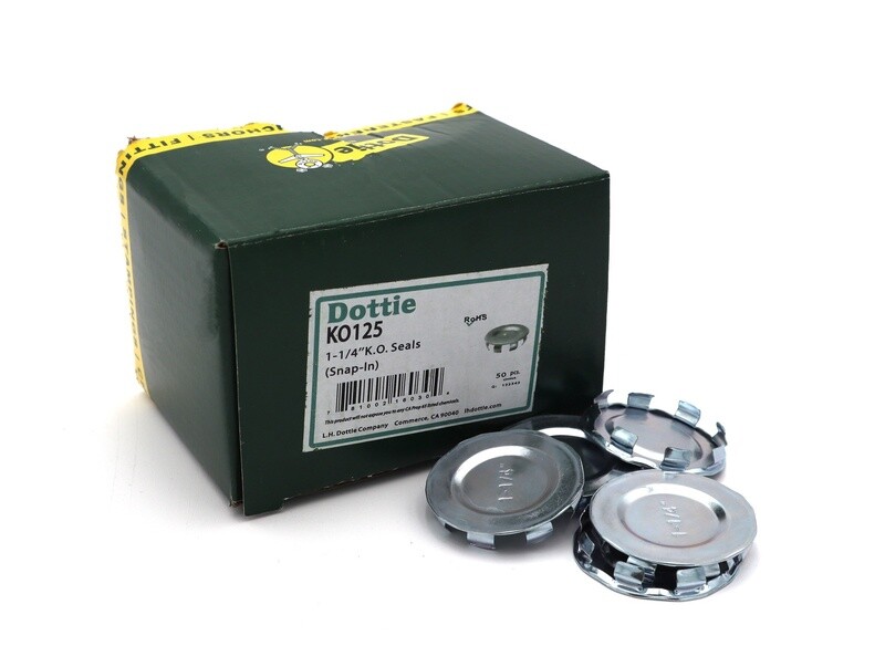 1-1/4" Snap-In Knockout Seal Box of 100 KO125