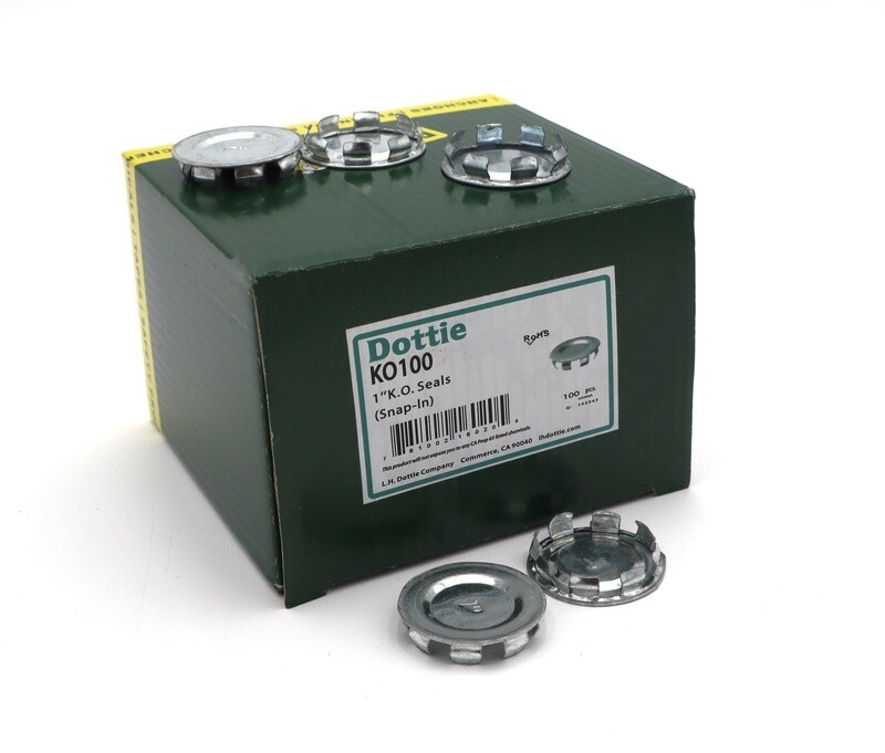 1" Snap-In Knockout Seal Box of 100 KO100