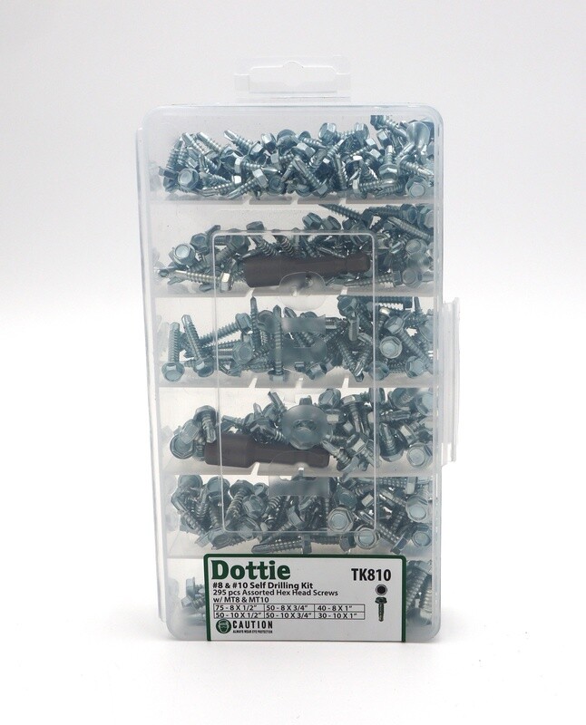 #8-#10 Assorted Hex Head Self-Drilling Screw Kit