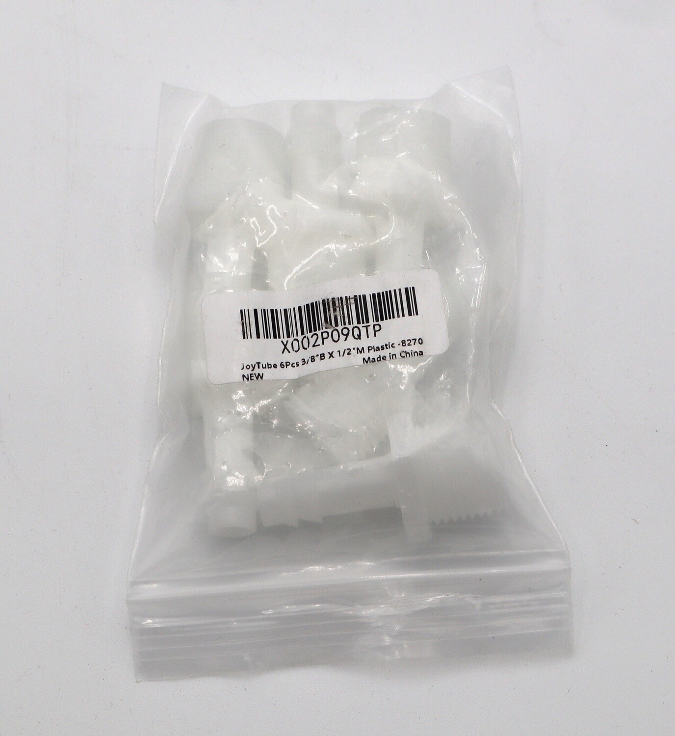 3/8 -1/2 Male Thread Plastic Hose Adapter (Each)