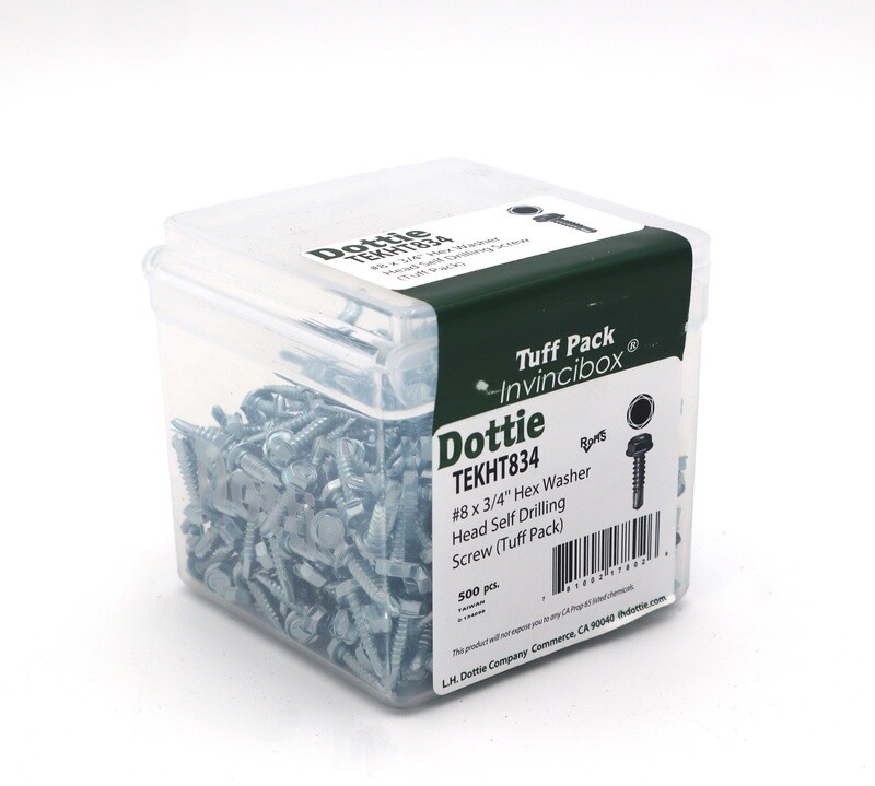 #8 x 3/4'' Hex Washer Head Self Drilling Screw (Tuff Pack)