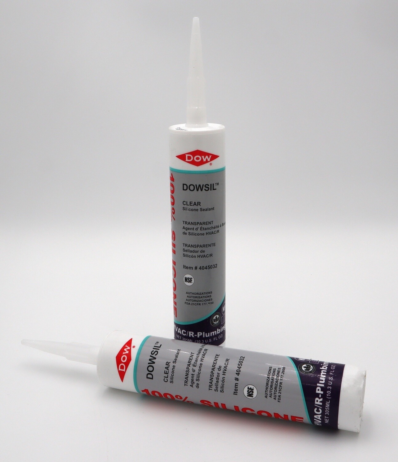 DOW Silicone Sealant:  Clear, 10 oz