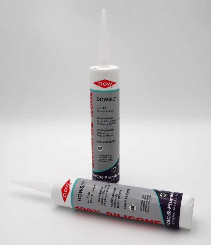 DOW Silicone Sealant:  Clear, 10 oz