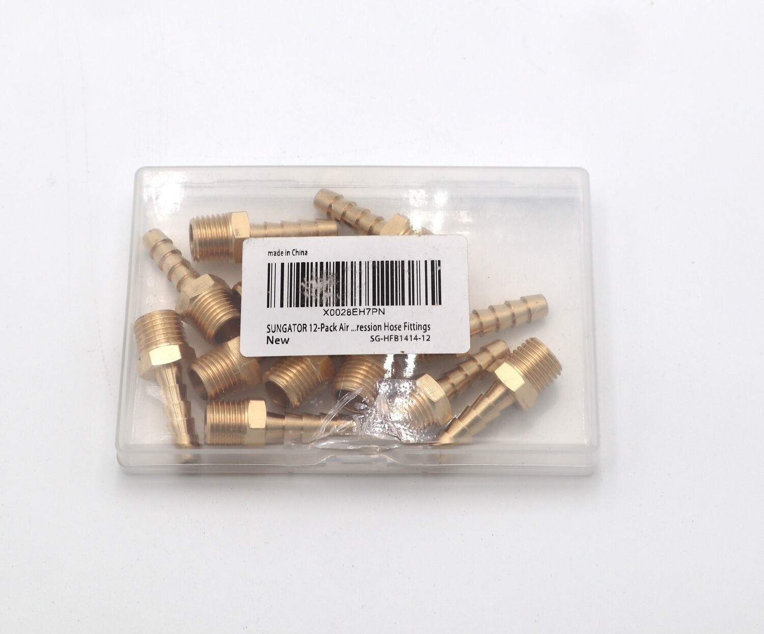 1/4" Barb- 1/4" Male Thread Brass Adapter (Each)