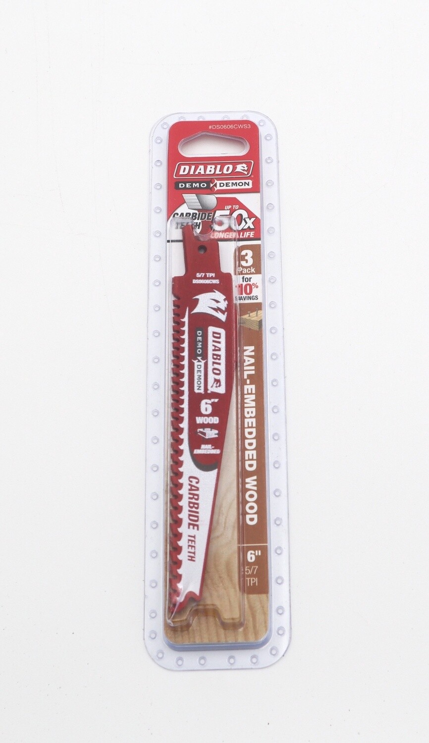 6” Nail Embedded Wood Blades