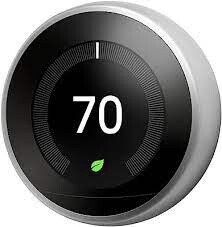 Google Nest Learning Thermostat - Steel - Gen 3