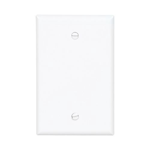 1-Gang Blank Wall Plate, Mid-Size, White PJ13W