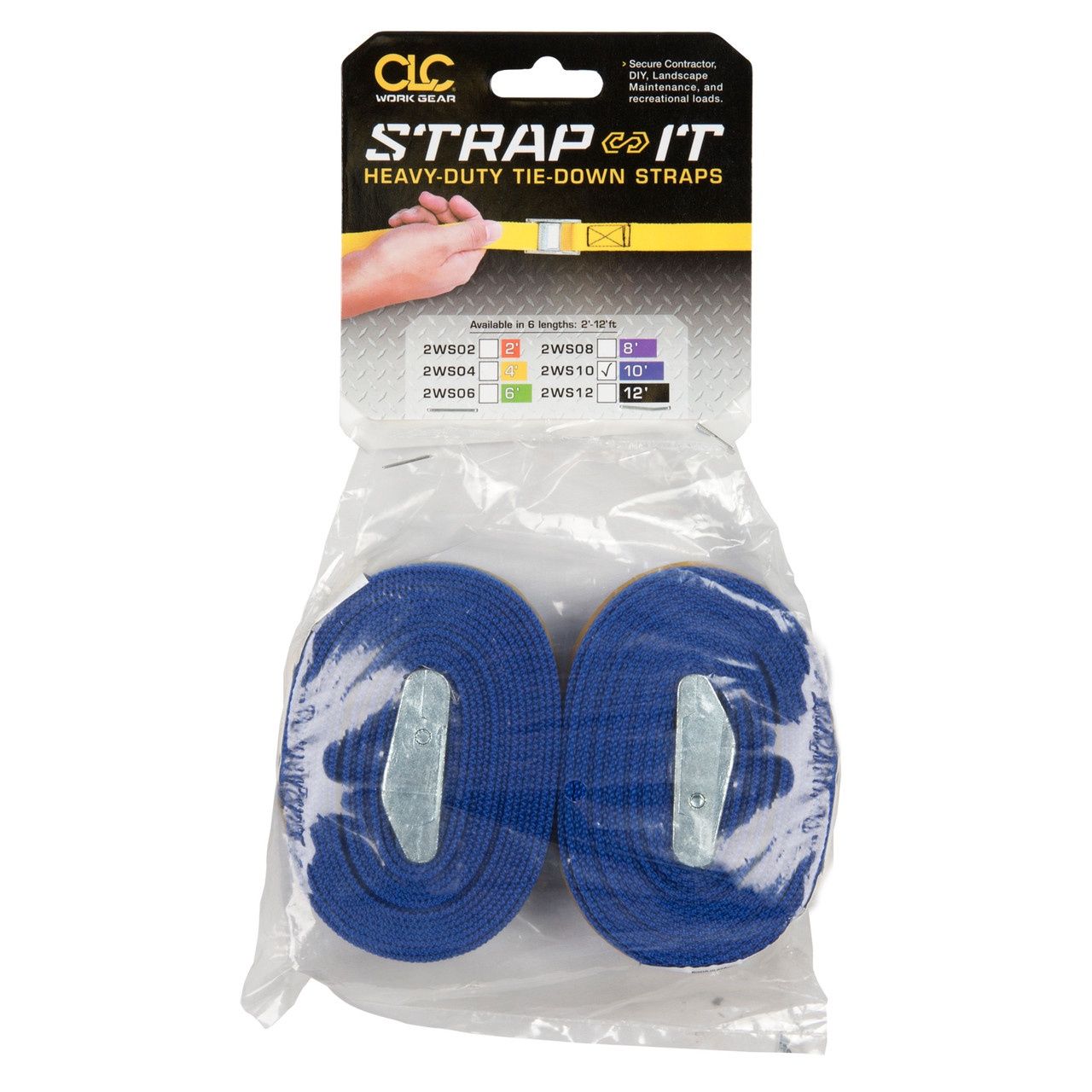 10' Blue Nylon Web Straps 2pk