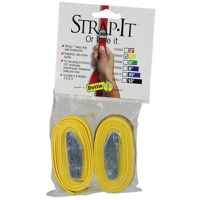 4' Yellow Nylon Web Straps 2pk