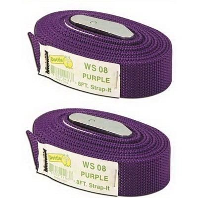 8' Purple Nylon Web Straps 2pk