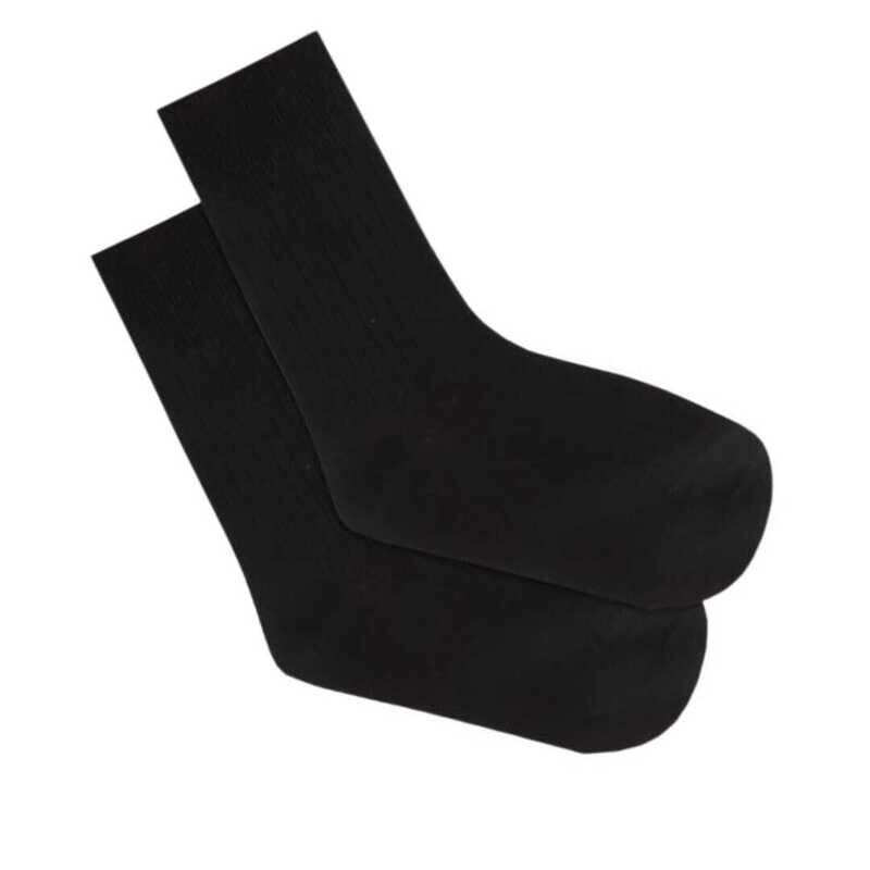 Girls School Socks Anklet - Black