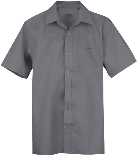 Short Sleeve School Shirt - Grey - Boys