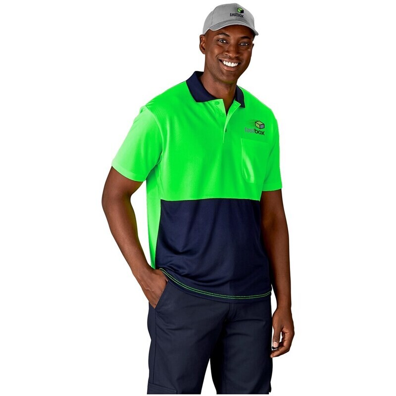 Two-Tone Hi-Viz Golf Shirt - Unisex