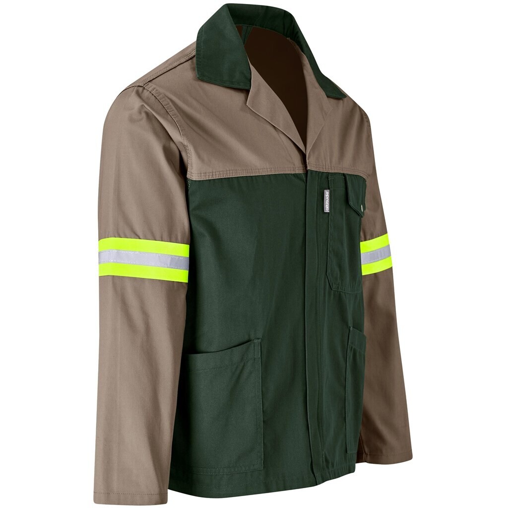 Site Premium Two-Tone Polycotton Jacket - Reflective Arms - Yellow Tape - Unisex