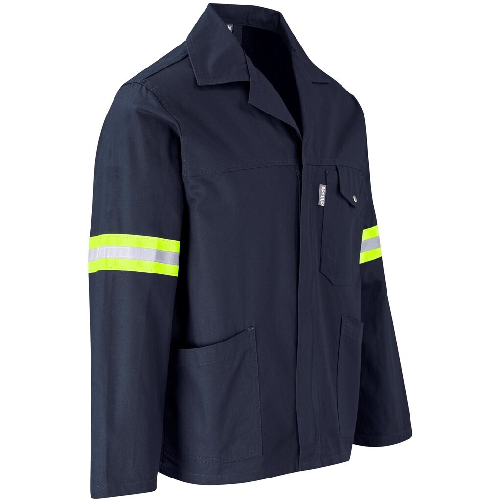 Artisan Premium 100% Cotton Jacket - Reflective Arms - Yellow Tape - Unisex
