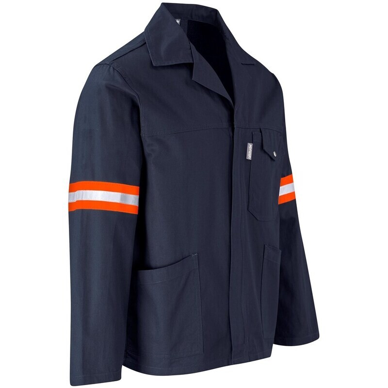 Artisan Premium 100% Cotton Jacket - Reflective Arms - Orange Tape - Unisex