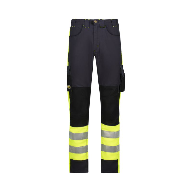 Rebel - Mens Tech Trousers - NightGlo - Lime &amp; Gun Metal - Hi-Viz