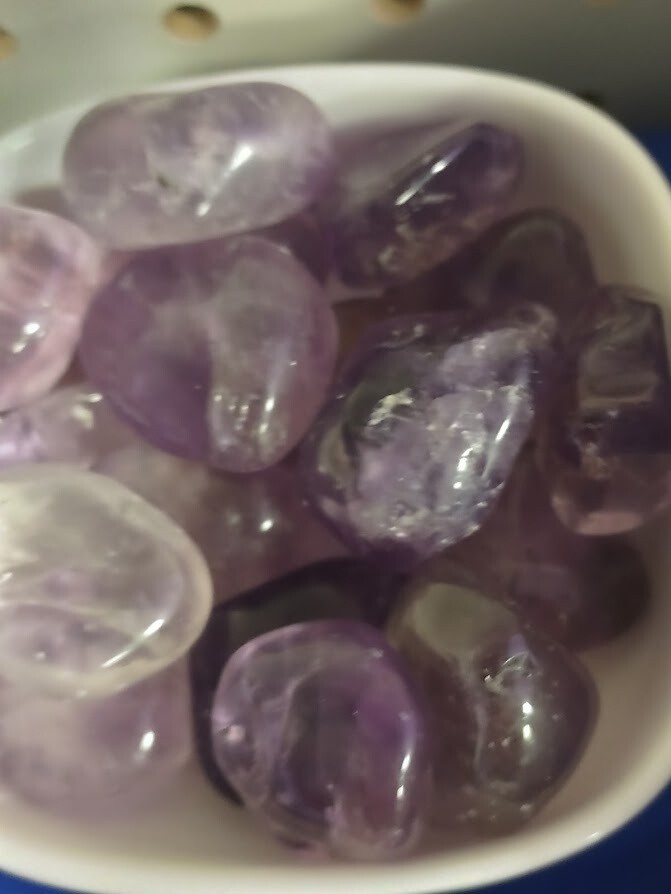 Chevron Amethyst Tumbled