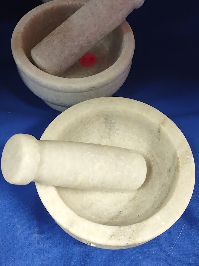 White Marble Mortar And Pestle