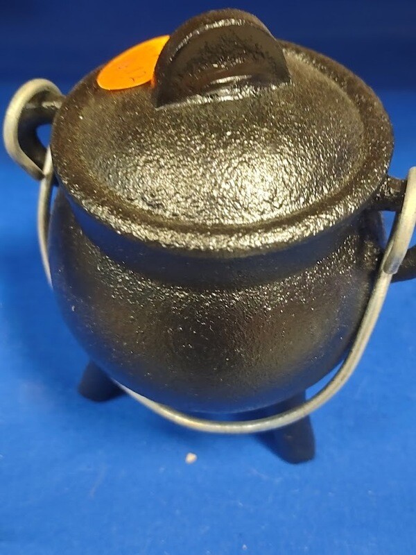 Mini cast iron cauldron 2.75 in