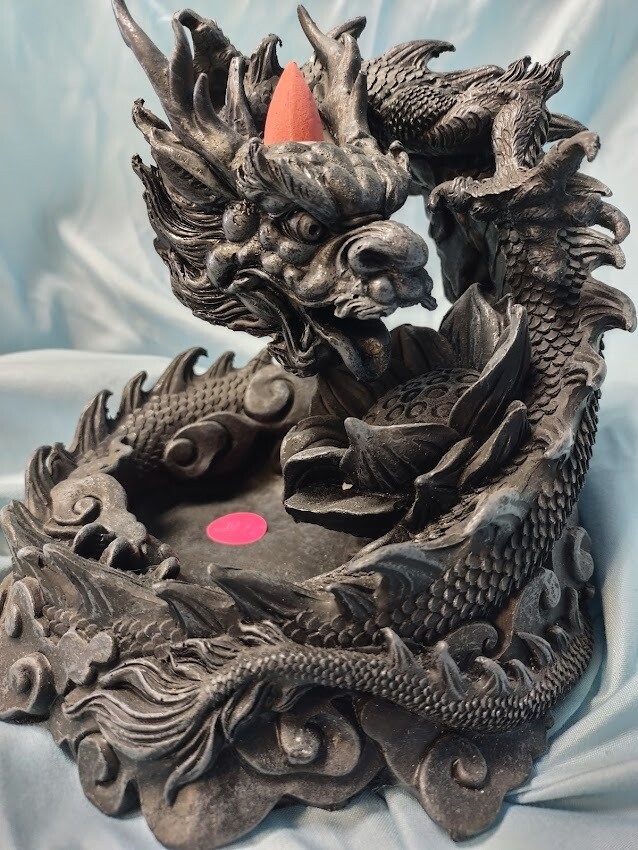 Chinese Dragon Polyresin Incense Burner