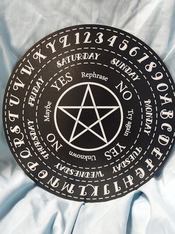 Wooden Pendulum Board/Pentacle/black